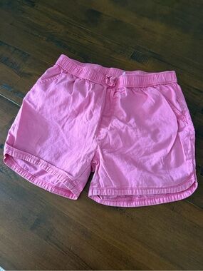 Girls Pink Elastic Waist Casual Shorts